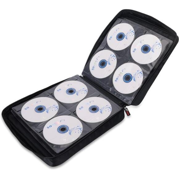 CCidea 200 Capacity CD/DVD Case Holder Portable Wallet Disc Storage Binder - Picture 3 of 7